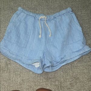 Sky Blue Women's linen Shorts